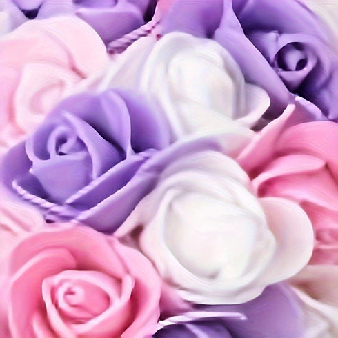 Artificial Eternal Flower Rose Bear Mixed colors